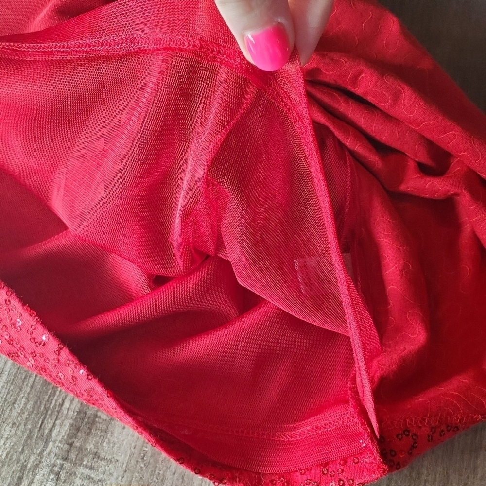 NWT Cato Size Large Women's Red Sequin Fully Lined Tank Top - Picture 13 of 13